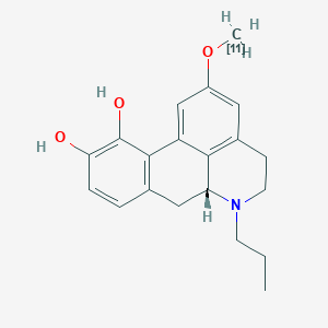 molecular formula C20H23NO3 B1233662 (R)-2-[11C]Methoxy-N-n-propylnorapomorphine 