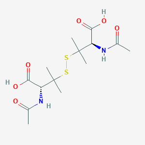 molecular formula C14H24N2O6S2 B12336660 Valine, 3,3'-dithiobis[N-acetyl- CAS No. 174292-09-2