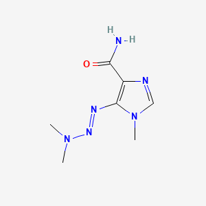 molecular formula C7H12N6O B1233669 5-[(E)-dimethylaminodiazenyl]-1-methylimidazole-4-carboxamide CAS No. 76283-04-0