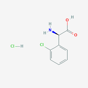molecular formula C8H9Cl2NO2 B12336699 (R)-2-Amino-2-(2-chlorophenyl)acetic acid hydrochloride CAS No. 1045712-21-7