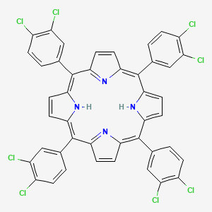 molecular formula C44H22Cl8N4 B12336736 meso-Tetra (2,6-dichlorophenyl) porphine CAS No. 32350-86-0