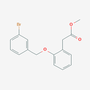 molecular formula C16H15BrO3 B12336748 Methyl 2-(2-((3-bromobenzyl)oxy)phenyl)acetate 