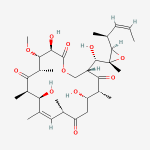 Oxacyclooctadec-9-ene-2,6,12,16-tetrone, 3,8,14-trihydroxy-17-((S)-hydroxy((2R,3R)-2-methyl-3-((1S,2Z)-1-methyl-2-butenyl)oxiranyl)methyl)-4-methoxy-5,7,9,11,15-pentamethyl-, (3R,4S,5S,7R,8R,9E,11S,14S,15R,17R)-