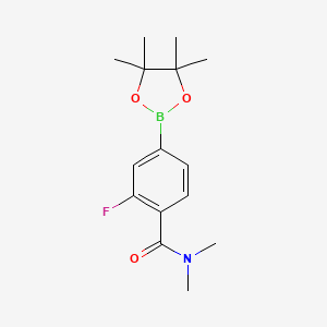 molecular formula C15H21BFNO3 B12336785 2-fluoro-N,N-dimethyl-4-(4,4,5,5-tetramethyl-1,3,2-dioxaborolan-2-yl)benzamide 
