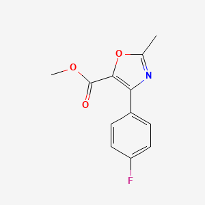 molecular formula C12H10FNO3 B12336859 Methyl 4-(4-fluorophenyl)-2-methyl-1,3-oxazole-5-carboxylate CAS No. 914287-71-1