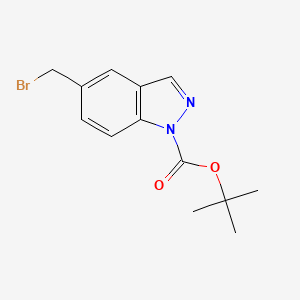 molecular formula C13H15BrN2O2 B12336863 tert-Butyl 5-(bromomethyl)-1H-indazole-1-carboxylate CAS No. 209804-25-1