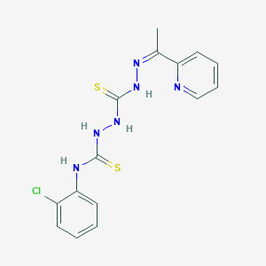 molecular formula C15H15ClN6S2 B1233704 2Acetylpyridinethiocarbonohydrazonen2chloropheny 