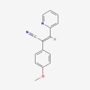 molecular formula C15H12N2O B1233709 alpha-(p-Methoxyphenyl)-2-pyridineacrylonitrile CAS No. 23904-12-3