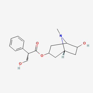 [(1R)-6-hydroxy-8-methyl-8-azabicyclo[3.2.1]octan-3-yl] (2S)-3-hydroxy-2-phenylpropanoate