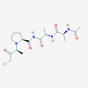 molecular formula C17H27ClN4O5 B1233718 N-Acetylalanyl-alanyl-prolyl-alanine chloromethyl ketone CAS No. 38104-40-4