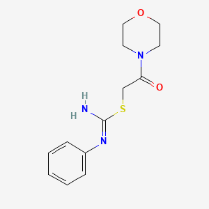 molecular formula C13H17N3O2S B12337241 2-Morpholino-2-oxoethyl N'-phenylcarbamimidothioate hydrochloride 