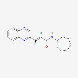 molecular formula C18H21N3O B1233732 (E)-N-cycloheptyl-3-quinoxalin-2-ylprop-2-enamide 