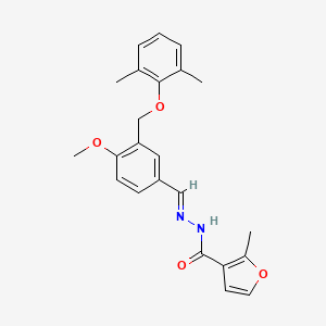 molecular formula C23H24N2O4 B1233733 N'-{3-[(2,6-dimethylphenoxy)methyl]-4-methoxybenzylidene}-2-methyl-3-furohydrazide 