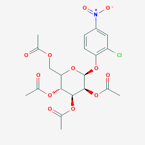 molecular formula C20H22ClNO12 B12337412 [(3R,4S,5S,6S)-3,4,5-triacetyloxy-6-(2-chloro-4-nitrophenoxy)oxan-2-yl]methyl acetate 