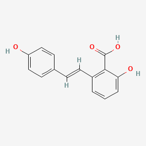 molecular formula C15H12O4 B1233752 Hydrangeic acid 
