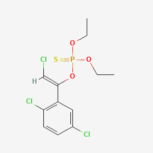 molecular formula C12H14Cl3O3PS B1233760 Phosphorothioic acid, O-[2-chloro-1-(2,5-dichlorophenyl)ethenyl] O,O-diethyl ester 