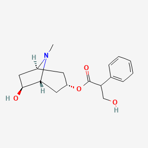 molecular formula C17H23NO4 B1233765 (3S)-6-羟基-8-甲基-8-氮杂双环[3.2.1]辛-3-基托品酸酯 