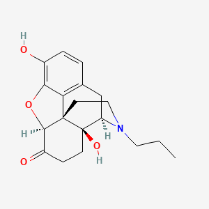 molecular formula C19H23NO4 B1233772 3,14-Dihydroxy-17-propyl-4,5-epoxymorphinan-6-one 