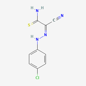 molecular formula C9H7ClN4S B1233775 [2-(4-Chlorophenyl)hydrazono]cyanothioacetamide 