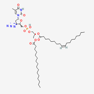 [(1R)-1-[[[(2S,3S,5R)-3-azido-5-(5-methyl-2,4-dioxo-pyrimidin-1-yl)tetrahydrofuran-2-yl]methoxy-hydroxy-phosphoryl]oxymethyl]-2-hexadecanoyloxy-ethyl] (Z)-octadec-9-enoate