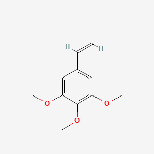 molecular formula C12H16O3 B1233848 1,2,3-Trimethoxy-5-(1E)-1-propen-1-ylbenzene; (E)-Isoelemicin; 1,2,3-Trimethoxy-5-((E)-prop-1-enyl)benzene; 1,2,3-Trimethoxy-5-[(1E)-1-propenyl]benzene CAS No. 487-12-7