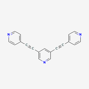 molecular formula C19H11N3 B1233869 3,5-Bis(2-pyridin-4-ylethynyl)pyridine 