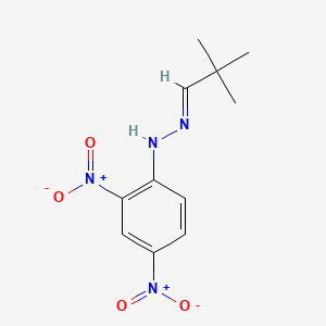 molecular formula C11H14N4O4 B1233930 2,2-Dimethylpropanal 2,4-dinitrophenylhydrazone CAS No. 13608-36-1