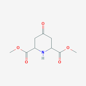molecular formula C9H13NO5 B12339469 Dimethyl 4-oxopiperidine-2,6-dicarboxylate 