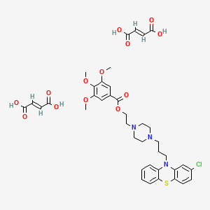 molecular formula C35H40ClN3O9S B1233965 Metofenazate difumarate CAS No. 522-23-6