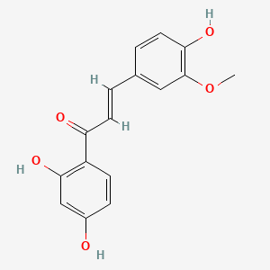 molecular formula C16H14O5 B1233968 1-(2,4-Dihydroxyphenyl)-3-(4-hydroxy-3-methoxyphenyl)-2-propen-1-one CAS No. 21583-31-3