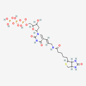 molecular formula C22H34N5O16P3S B1233970 5-(N-Biotinyl-3-aminoallyl)uridine 5'-triphosphate CAS No. 81522-11-4