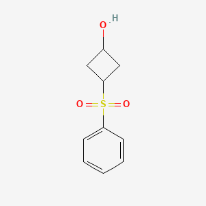 molecular formula C10H12O3S B12339784 3-(Benzenesulfonyl)cyclobutan-1-ol 