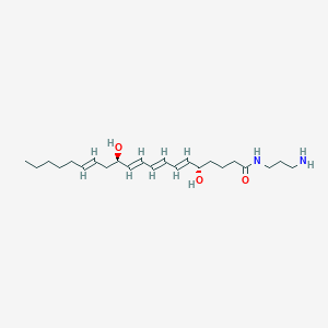 molecular formula C23H40N2O3 B12339910 (5S,6E,8E,10E,12R,14E)-N-(3-aminopropyl)-5,12-dihydroxyicosa-6,8,10,14-tetraenamide 