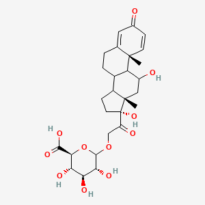 molecular formula C27H36O11 B12339938 Prednisolone-21beta-D-Glucuronide 