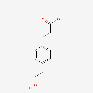 molecular formula C12H16O3 B12339940 Methyl 3-(4-(2-hydroxyethyl)phenyl)propanoate 