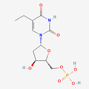 molecular formula C11H17N2O8P B1234017 2'-Deoxy-5-ethyluridine 5'-(dihydrogen phosphate) 