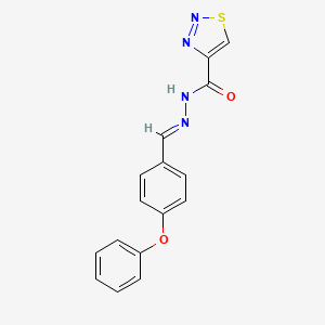 molecular formula C16H12N4O2S B12340194 N-[(E)-(4-phenoxyphenyl)methylideneamino]thiadiazole-4-carboxamide 