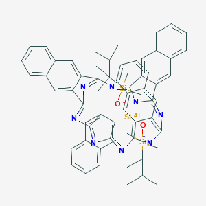 molecular formula C64H62N8O2Si3 B123402 Bis(dimethylthexylsiloxy)silicon 2,3-naphthalocyanine CAS No. 153454-02-5