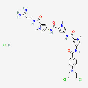 molecular formula C32H39Cl3N10O4 B1234030 Tallimustine hydrochloride CAS No. 118438-45-2