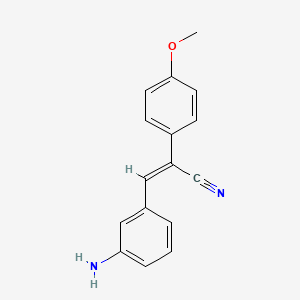 molecular formula C16H14N2O B1234065 3-(m-Aminophenyl)-2-(p-methoxyphenyl)acrylonitrile CAS No. 5462-59-9