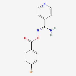 molecular formula C13H10BrN3O2 B1234069 N'-[(4-bromobenzoyl)oxy]-4-pyridinecarboximidamide CAS No. 6234-63-5