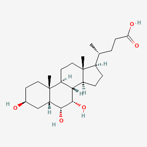 molecular formula C24H40O5 B1234130 3beta,6alpha,7alpha-Trihydroxy-5beta-cholan-24-oic Acid 