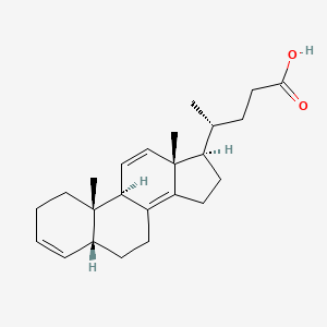 molecular formula C24H34O2 B1234131 5beta-Chola-3,8(14),11-trien-24-oic Acid 