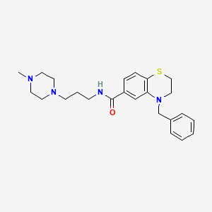 N-[3-(4-methyl-1-piperazinyl)propyl]-4-(phenylmethyl)-2,3-dihydro-1,4-benzothiazine-6-carboxamide