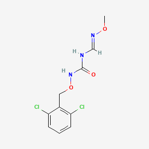 molecular formula C10H11Cl2N3O3 B12341407 N-[(2,6-dichlorobenzyl)oxy]-N-[(methoxyimino)methyl]urea 