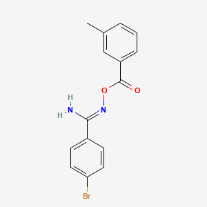 4-bromo-N'-{[(3-methylphenyl)carbonyl]oxy}benzenecarboximidamide