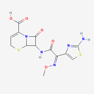 7-{[(2Z)-2-(2-amino-1,3-thiazol-4-yl)-2-(methoxyimino)acetyl]amino}-8-oxo-5-thia-1-azabicyclo[4.2.0]oct-2-ene-2-carboxylic acid