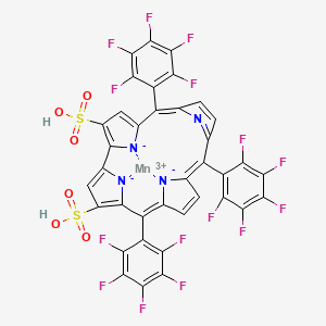 molecular formula C37H8F15MnN4O6S2 B12341532 Mn(III) 2,17-disulfonato-5,10,15-tris(pentafluorophenyl)corrole 