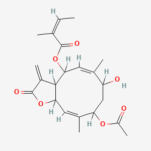 [(5Z,10Z)-9-acetyloxy-7-hydroxy-6,10-dimethyl-3-methylidene-2-oxo-3a,4,7,8,9,11a-hexahydrocyclodeca[b]furan-4-yl] (Z)-2-methylbut-2-enoate
