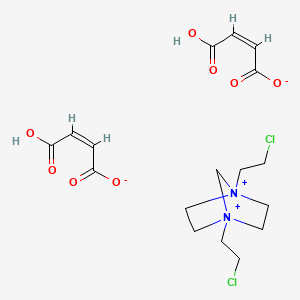 1,4-Bis(2-chloroethyl)-1,4-diazoniabicyclo(2.2.1)heptane (Z)-2-butenedioate (1:2)